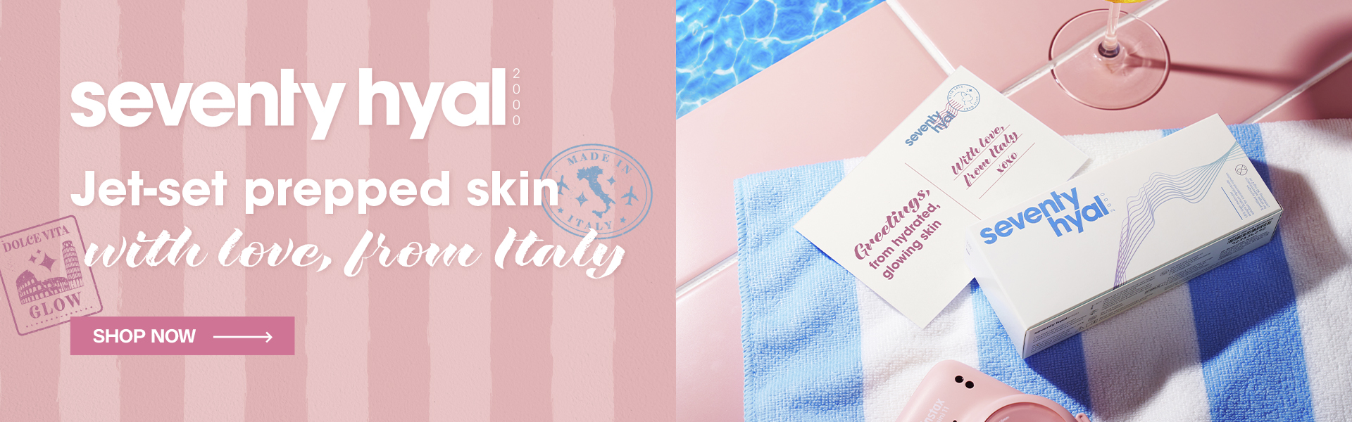 Postcards from Italy desktop banner